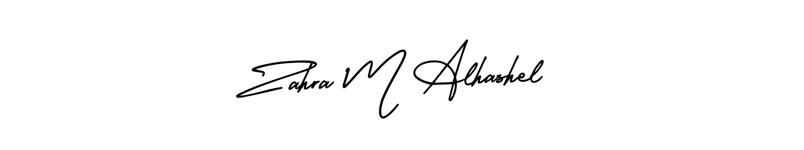 The best way (AmerikaSignatureDemo-Regular) to make a short signature is to pick only two or three words in your name. The name Zahra M Alhashel include a total of six letters. For converting this name. Zahra M Alhashel signature style 3 images and pictures png