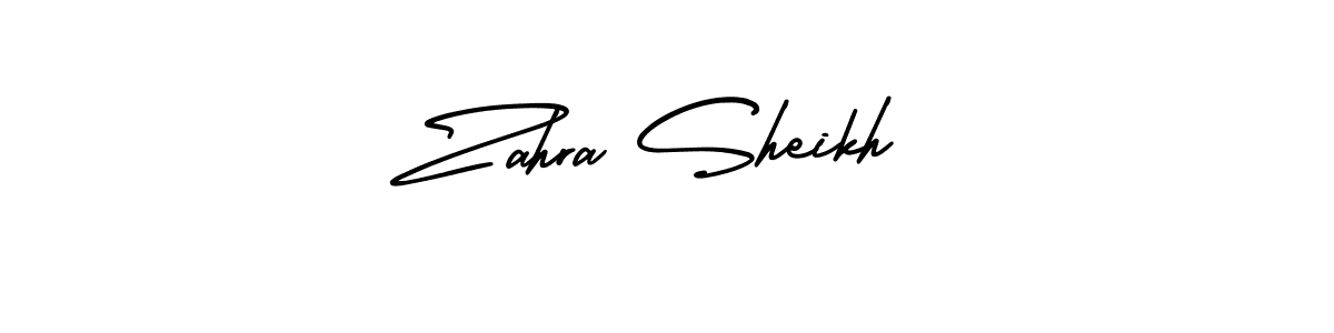 The best way (AmerikaSignatureDemo-Regular) to make a short signature is to pick only two or three words in your name. The name Zahra Sheikh include a total of six letters. For converting this name. Zahra Sheikh signature style 3 images and pictures png