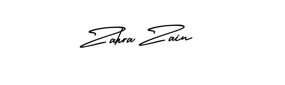 Create a beautiful signature design for name Zahra Zain. With this signature (AmerikaSignatureDemo-Regular) fonts, you can make a handwritten signature for free. Zahra Zain signature style 3 images and pictures png