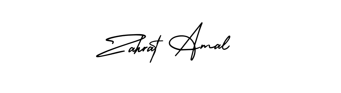 This is the best signature style for the Zahrat Amal name. Also you like these signature font (AmerikaSignatureDemo-Regular). Mix name signature. Zahrat Amal signature style 3 images and pictures png