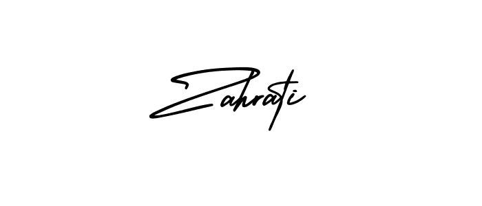 It looks lik you need a new signature style for name Zahrati. Design unique handwritten (AmerikaSignatureDemo-Regular) signature with our free signature maker in just a few clicks. Zahrati signature style 3 images and pictures png