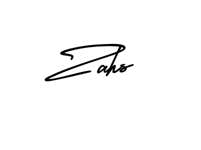 Use a signature maker to create a handwritten signature online. With this signature software, you can design (AmerikaSignatureDemo-Regular) your own signature for name Zahs. Zahs signature style 3 images and pictures png