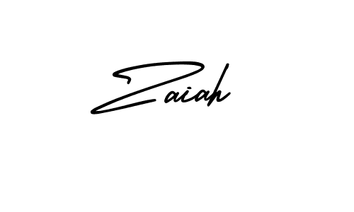 Also we have Zaiah name is the best signature style. Create professional handwritten signature collection using AmerikaSignatureDemo-Regular autograph style. Zaiah signature style 3 images and pictures png