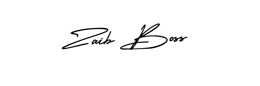Use a signature maker to create a handwritten signature online. With this signature software, you can design (AmerikaSignatureDemo-Regular) your own signature for name Zaib Boss. Zaib Boss signature style 3 images and pictures png