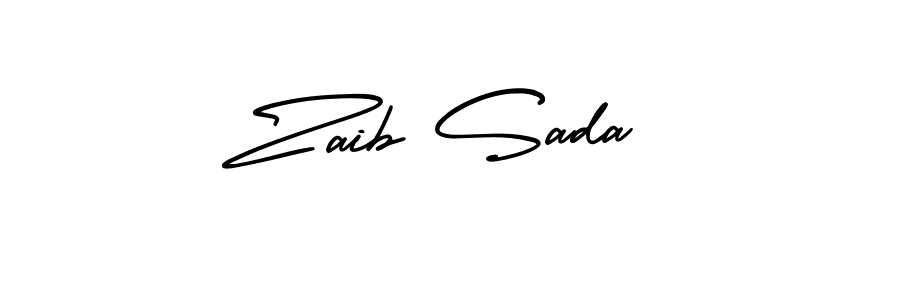 You should practise on your own different ways (AmerikaSignatureDemo-Regular) to write your name (Zaib Sada) in signature. don't let someone else do it for you. Zaib Sada signature style 3 images and pictures png