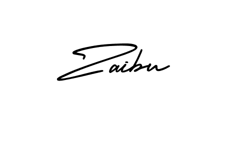 How to make Zaibu signature? AmerikaSignatureDemo-Regular is a professional autograph style. Create handwritten signature for Zaibu name. Zaibu signature style 3 images and pictures png