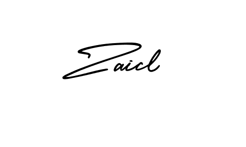 How to make Zaicl name signature. Use AmerikaSignatureDemo-Regular style for creating short signs online. This is the latest handwritten sign. Zaicl signature style 3 images and pictures png
