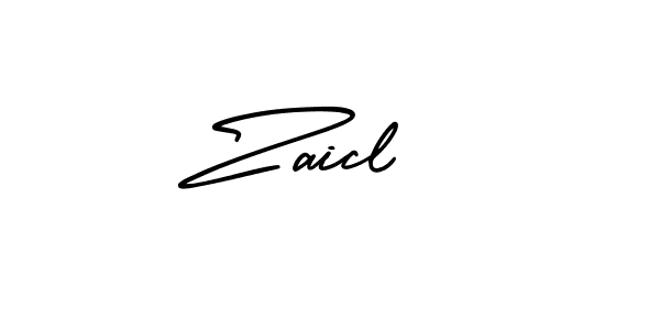 The best way (AmerikaSignatureDemo-Regular) to make a short signature is to pick only two or three words in your name. The name Zaicl  include a total of six letters. For converting this name. Zaicl  signature style 3 images and pictures png