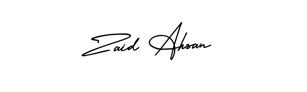 Zaid Ahsan stylish signature style. Best Handwritten Sign (AmerikaSignatureDemo-Regular) for my name. Handwritten Signature Collection Ideas for my name Zaid Ahsan. Zaid Ahsan signature style 3 images and pictures png
