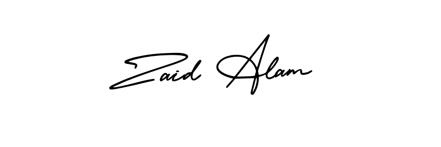 Design your own signature with our free online signature maker. With this signature software, you can create a handwritten (AmerikaSignatureDemo-Regular) signature for name Zaid Alam. Zaid Alam signature style 3 images and pictures png