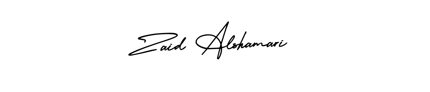 Best and Professional Signature Style for Zaid Alshamari. AmerikaSignatureDemo-Regular Best Signature Style Collection. Zaid Alshamari signature style 3 images and pictures png