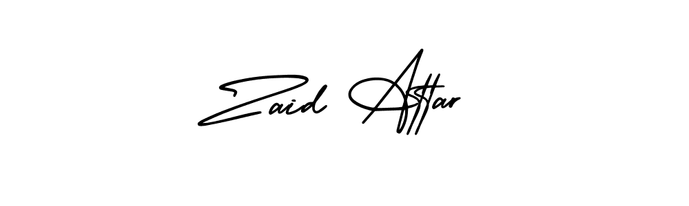 Design your own signature with our free online signature maker. With this signature software, you can create a handwritten (AmerikaSignatureDemo-Regular) signature for name Zaid Attar. Zaid Attar signature style 3 images and pictures png
