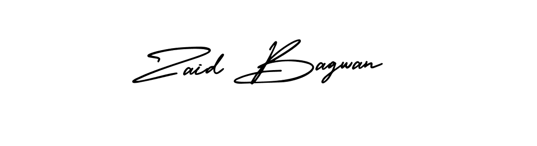 How to make Zaid Bagwan name signature. Use AmerikaSignatureDemo-Regular style for creating short signs online. This is the latest handwritten sign. Zaid Bagwan signature style 3 images and pictures png