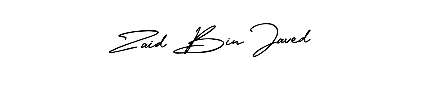Also You can easily find your signature by using the search form. We will create Zaid Bin Javed name handwritten signature images for you free of cost using AmerikaSignatureDemo-Regular sign style. Zaid Bin Javed signature style 3 images and pictures png