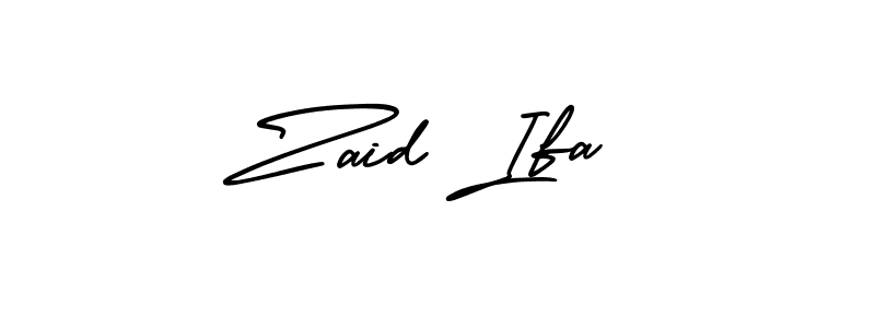 Make a beautiful signature design for name Zaid Ifa. With this signature (AmerikaSignatureDemo-Regular) style, you can create a handwritten signature for free. Zaid Ifa signature style 3 images and pictures png