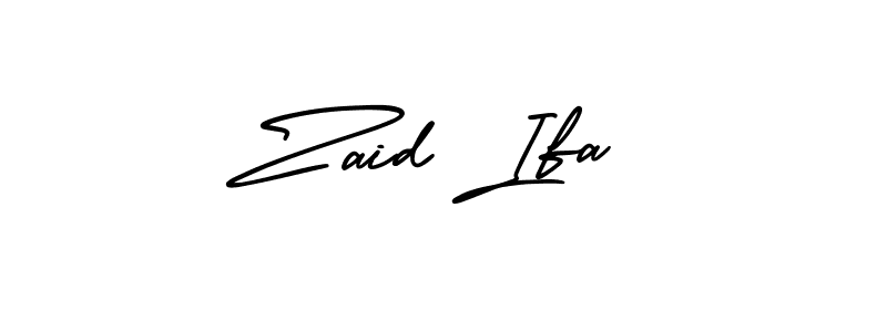 The best way (AmerikaSignatureDemo-Regular) to make a short signature is to pick only two or three words in your name. The name Zaid Ifa include a total of six letters. For converting this name. Zaid Ifa signature style 3 images and pictures png