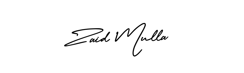 It looks lik you need a new signature style for name Zaid Mulla. Design unique handwritten (AmerikaSignatureDemo-Regular) signature with our free signature maker in just a few clicks. Zaid Mulla signature style 3 images and pictures png