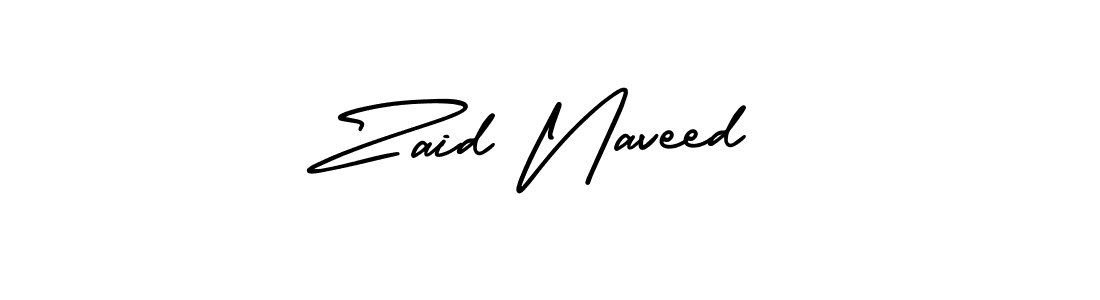 Zaid Naveed stylish signature style. Best Handwritten Sign (AmerikaSignatureDemo-Regular) for my name. Handwritten Signature Collection Ideas for my name Zaid Naveed. Zaid Naveed signature style 3 images and pictures png