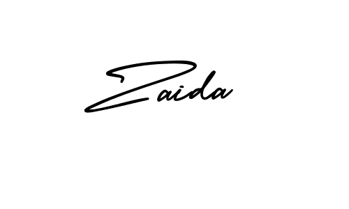 Create a beautiful signature design for name Zaida. With this signature (AmerikaSignatureDemo-Regular) fonts, you can make a handwritten signature for free. Zaida signature style 3 images and pictures png