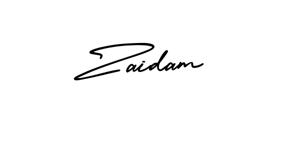 You should practise on your own different ways (AmerikaSignatureDemo-Regular) to write your name (Zaidam) in signature. don't let someone else do it for you. Zaidam signature style 3 images and pictures png