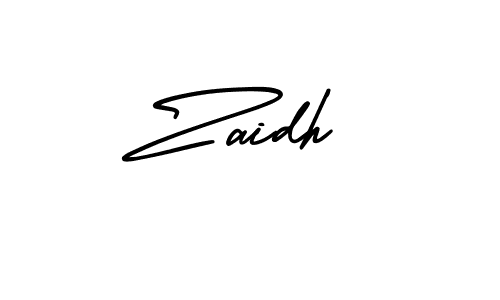 How to make Zaidh signature? AmerikaSignatureDemo-Regular is a professional autograph style. Create handwritten signature for Zaidh name. Zaidh signature style 3 images and pictures png