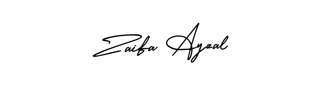 Zaifa Ayzal stylish signature style. Best Handwritten Sign (AmerikaSignatureDemo-Regular) for my name. Handwritten Signature Collection Ideas for my name Zaifa Ayzal. Zaifa Ayzal signature style 3 images and pictures png