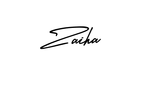 How to make Zaiha signature? AmerikaSignatureDemo-Regular is a professional autograph style. Create handwritten signature for Zaiha name. Zaiha signature style 3 images and pictures png