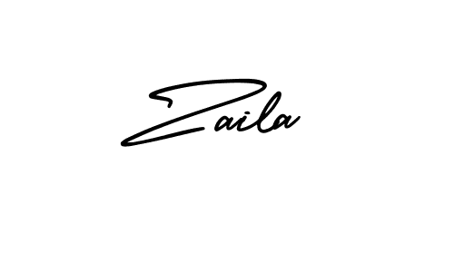 How to make Zaila signature? AmerikaSignatureDemo-Regular is a professional autograph style. Create handwritten signature for Zaila name. Zaila signature style 3 images and pictures png