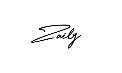 You should practise on your own different ways (AmerikaSignatureDemo-Regular) to write your name (Zaily) in signature. don't let someone else do it for you. Zaily signature style 3 images and pictures png