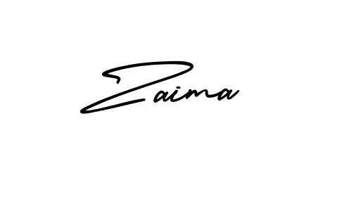 You should practise on your own different ways (AmerikaSignatureDemo-Regular) to write your name (Zaima) in signature. don't let someone else do it for you. Zaima signature style 3 images and pictures png