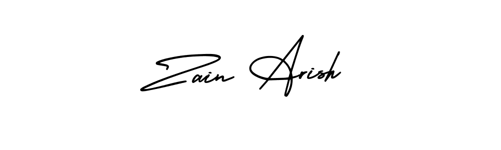 Also You can easily find your signature by using the search form. We will create Zain Arish name handwritten signature images for you free of cost using AmerikaSignatureDemo-Regular sign style. Zain Arish signature style 3 images and pictures png