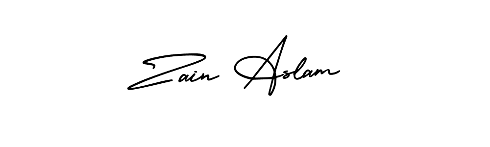 Zain Aslam stylish signature style. Best Handwritten Sign (AmerikaSignatureDemo-Regular) for my name. Handwritten Signature Collection Ideas for my name Zain Aslam. Zain Aslam signature style 3 images and pictures png