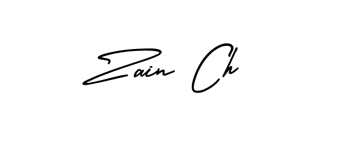 How to make Zain Ch signature? AmerikaSignatureDemo-Regular is a professional autograph style. Create handwritten signature for Zain Ch name. Zain Ch signature style 3 images and pictures png