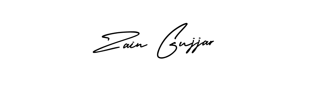 How to make Zain Gujjar signature? AmerikaSignatureDemo-Regular is a professional autograph style. Create handwritten signature for Zain Gujjar name. Zain Gujjar signature style 3 images and pictures png