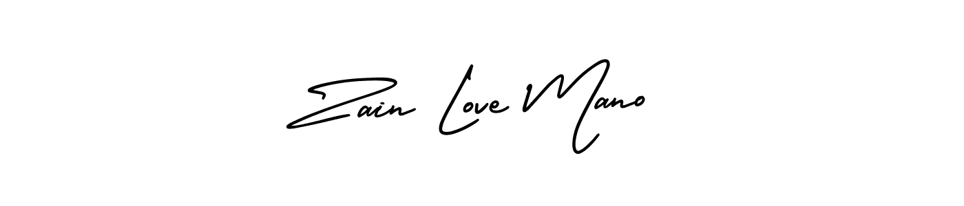 This is the best signature style for the Zain Love Mano name. Also you like these signature font (AmerikaSignatureDemo-Regular). Mix name signature. Zain Love Mano signature style 3 images and pictures png