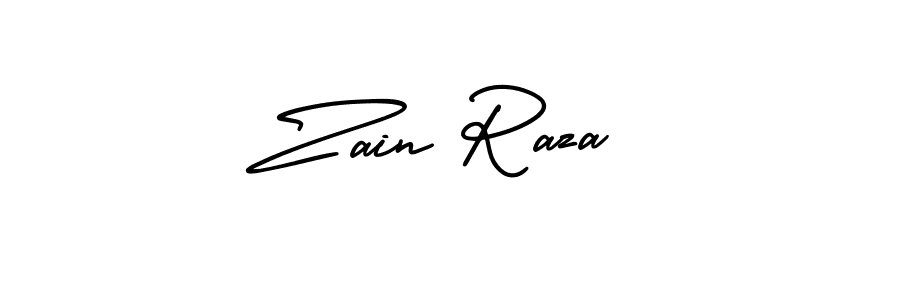 How to make Zain Raza name signature. Use AmerikaSignatureDemo-Regular style for creating short signs online. This is the latest handwritten sign. Zain Raza signature style 3 images and pictures png