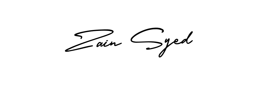 Zain Syed stylish signature style. Best Handwritten Sign (AmerikaSignatureDemo-Regular) for my name. Handwritten Signature Collection Ideas for my name Zain Syed. Zain Syed signature style 3 images and pictures png