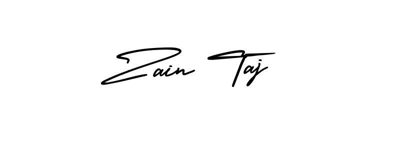 Zain Taj stylish signature style. Best Handwritten Sign (AmerikaSignatureDemo-Regular) for my name. Handwritten Signature Collection Ideas for my name Zain Taj. Zain Taj signature style 3 images and pictures png