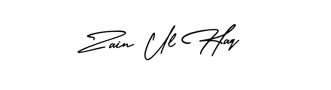 The best way (AmerikaSignatureDemo-Regular) to make a short signature is to pick only two or three words in your name. The name Zain Ul Haq include a total of six letters. For converting this name. Zain Ul Haq signature style 3 images and pictures png