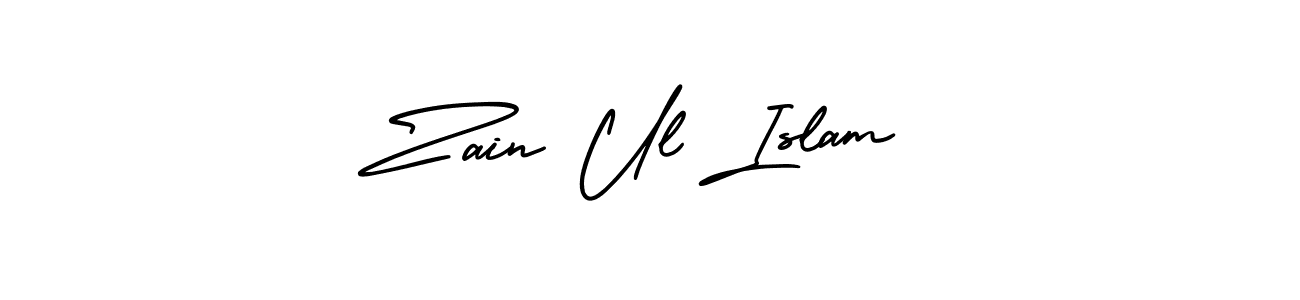 Make a beautiful signature design for name Zain Ul Islam. With this signature (AmerikaSignatureDemo-Regular) style, you can create a handwritten signature for free. Zain Ul Islam signature style 3 images and pictures png