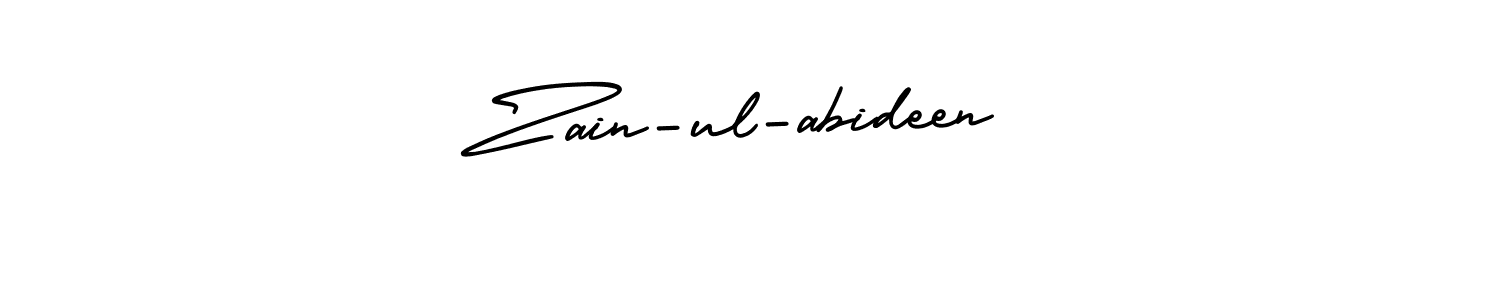 if you are searching for the best signature style for your name Zain-ul-abideen. so please give up your signature search. here we have designed multiple signature styles  using AmerikaSignatureDemo-Regular. Zain-ul-abideen signature style 3 images and pictures png