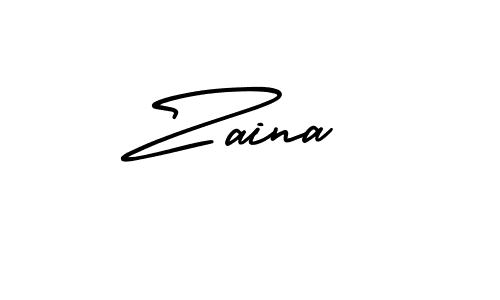 AmerikaSignatureDemo-Regular is a professional signature style that is perfect for those who want to add a touch of class to their signature. It is also a great choice for those who want to make their signature more unique. Get Zaina name to fancy signature for free. Zaina signature style 3 images and pictures png