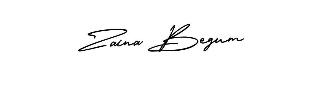 Make a beautiful signature design for name Zaina Begum. With this signature (AmerikaSignatureDemo-Regular) style, you can create a handwritten signature for free. Zaina Begum signature style 3 images and pictures png