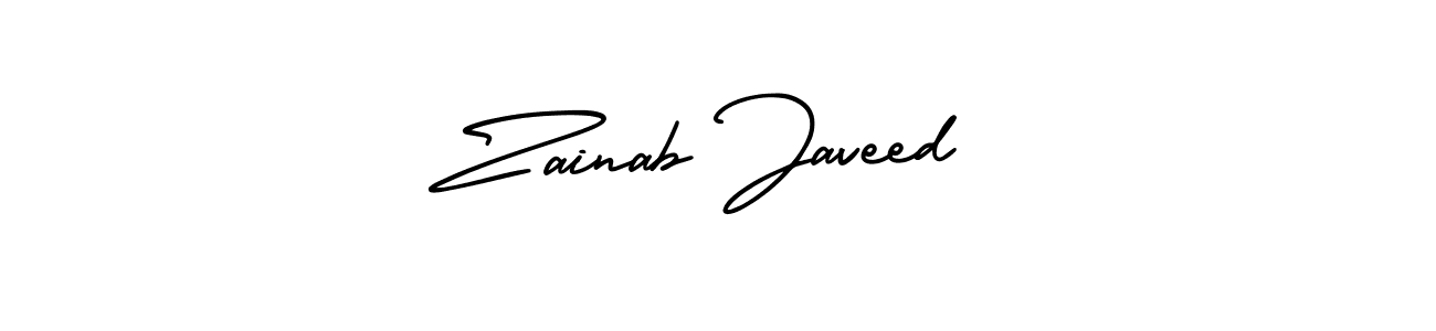 This is the best signature style for the Zainab Javeed name. Also you like these signature font (AmerikaSignatureDemo-Regular). Mix name signature. Zainab Javeed signature style 3 images and pictures png