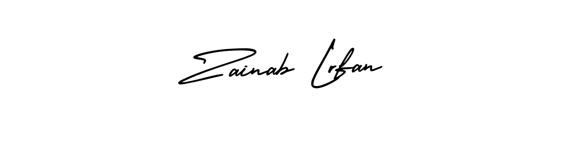 Design your own signature with our free online signature maker. With this signature software, you can create a handwritten (AmerikaSignatureDemo-Regular) signature for name Zainab Lrfan. Zainab Lrfan signature style 3 images and pictures png