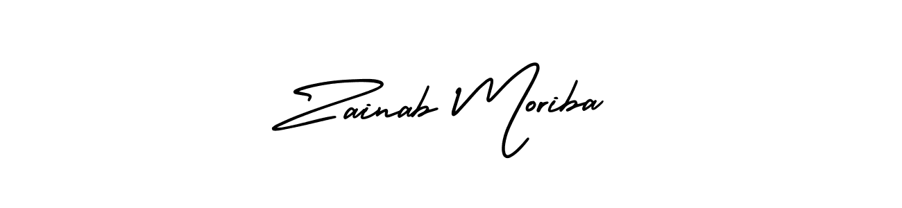 Also You can easily find your signature by using the search form. We will create Zainab Moriba name handwritten signature images for you free of cost using AmerikaSignatureDemo-Regular sign style. Zainab Moriba signature style 3 images and pictures png