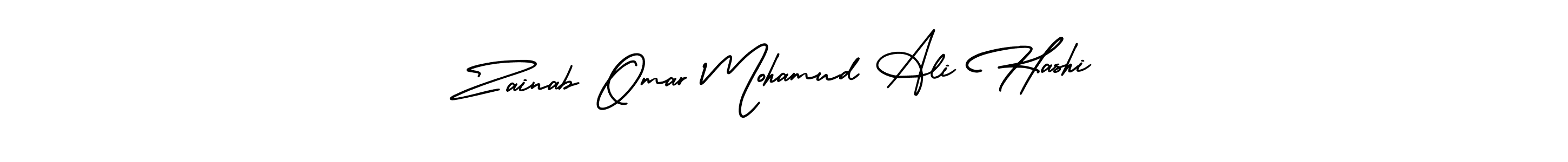 Design your own signature with our free online signature maker. With this signature software, you can create a handwritten (AmerikaSignatureDemo-Regular) signature for name Zainab Omar Mohamud Ali Hashi. Zainab Omar Mohamud Ali Hashi signature style 3 images and pictures png