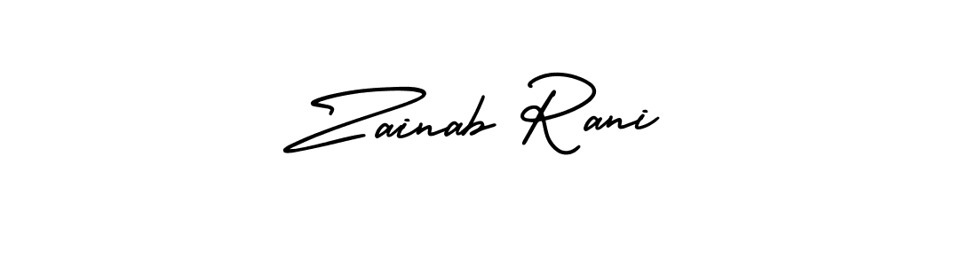 How to Draw Zainab Rani signature style? AmerikaSignatureDemo-Regular is a latest design signature styles for name Zainab Rani. Zainab Rani signature style 3 images and pictures png
