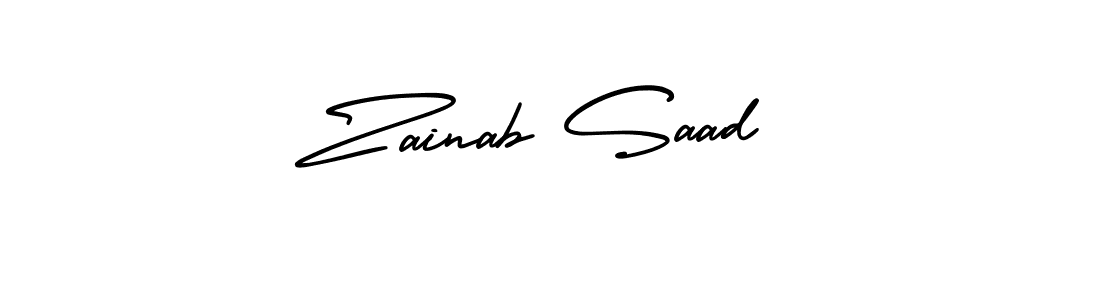 Best and Professional Signature Style for Zainab Saad. AmerikaSignatureDemo-Regular Best Signature Style Collection. Zainab Saad signature style 3 images and pictures png