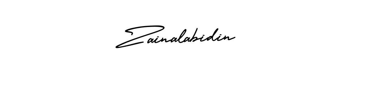 The best way (AmerikaSignatureDemo-Regular) to make a short signature is to pick only two or three words in your name. The name Zainalabidin include a total of six letters. For converting this name. Zainalabidin signature style 3 images and pictures png